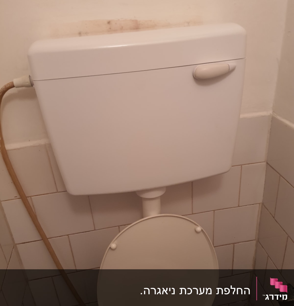 ניאגרה לבנה עם צינור חום מחובר
